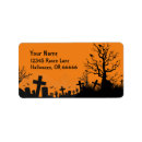 Search for graveyard return address labels Creepy