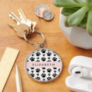 Search for black dog key rings Pattern of paws