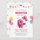 Search for monster baby shower invitations Cute little monster