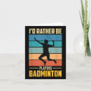 Search for badminton game cards Player