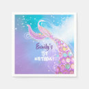 Search for mermaid napkins Under the sea birthday