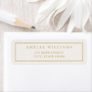Search for gold border return address labels Modern