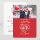 Search for ruby wedding anniversary invitations Heart