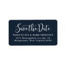 Search for navy save the date return address labels Simple