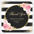 Search for floral elegant wedding stickers Black and white