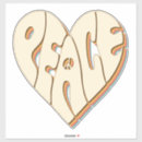 Search for retro 60s psychedelic stickers Peace