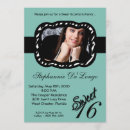 Search for teal black sweet 16 invitations Pattern