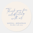 Search for thank you for celebrating with us wedding stickers Minimalist