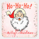 Search for vintage santa face stickers Xmas