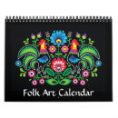 Search for folk art calendars Colourful