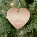 Search for rose gold heart christmas tree decorations Chic