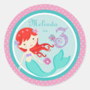 Search for red mermaid stickers Sea