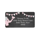 Search for pink elephant baby shower return address labels Trendy