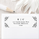 Search for elegant black and white return address labels Traditional