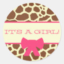 Search for pink giraffe stickers It's a girl