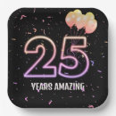 Search for 25th birthday plates Black