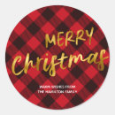 Search for black and red tartan stickers Merry christmas