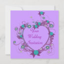 Search for flowery wedding invitations Heart