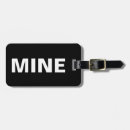 Search for funny luggage tags Black and white