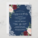 Search for navy blue blush engagement party invitations Rustic