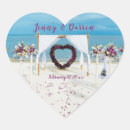 Search for beach heart wedding stickers Destination