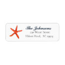 Search for starfish return address labels Watercolor