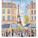 Search for paris shower curtains Watercolor