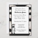 Search for black white stripes baby shower invitations Animal