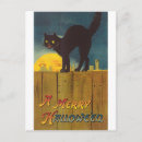 Search for vintage halloween black cat postcards October
