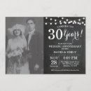 Search for 30th anniversary party invitations Black and white