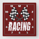 Search for race car clocks Chequered