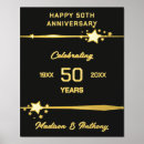 Search for gold 50th anniversary posters Black