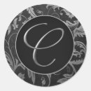 Search for letter c wedding stickers Silver