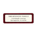 Search for buffalo check return address labels Rustic country christmas