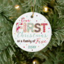 Search for family of 5 christmas tree decorations New baby