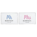 Search for husband and wife pillowcases Mr and mrs