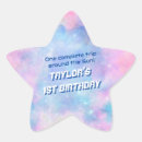 Search for stars birthday stickers First