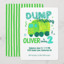 Search for garbage truck birthday invitations Boy