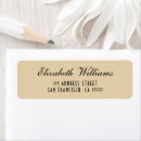 Search for black gold wedding return address labels Simple