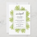 Search for beach elopement invitations Palm trees