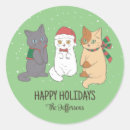 Search for winter kitten stickers Merry christmas