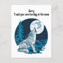 Search for wolf howling moon postcards Animal