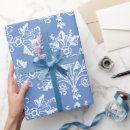 Search for blue and white floral wrapping paper Rustic