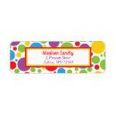 Search for blue polka dots return address labels Whimsical