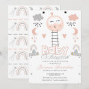 Search for pink moon baby shower invitations Rainbow