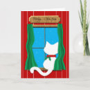 Search for cat in window christmas cards Kitty