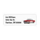 Search for old car return address labels Retro