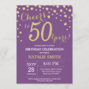 Search for purple and gold 50th birthday invitations Adult birthday party