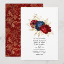 Search for crimson red wedding invitations Gold