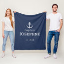 Search for nautical blankets Navy blue